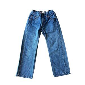 Levis Youth Boys 550 Relaxed Medium Wash Straight Leg Jeans Size 8 Adjustable